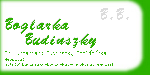 boglarka budinszky business card